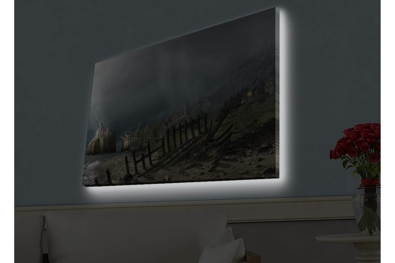 Veggdekorasjon LED-belysning Canvas Bilde - Interiør - Maleri & posters - Lerretsbilder