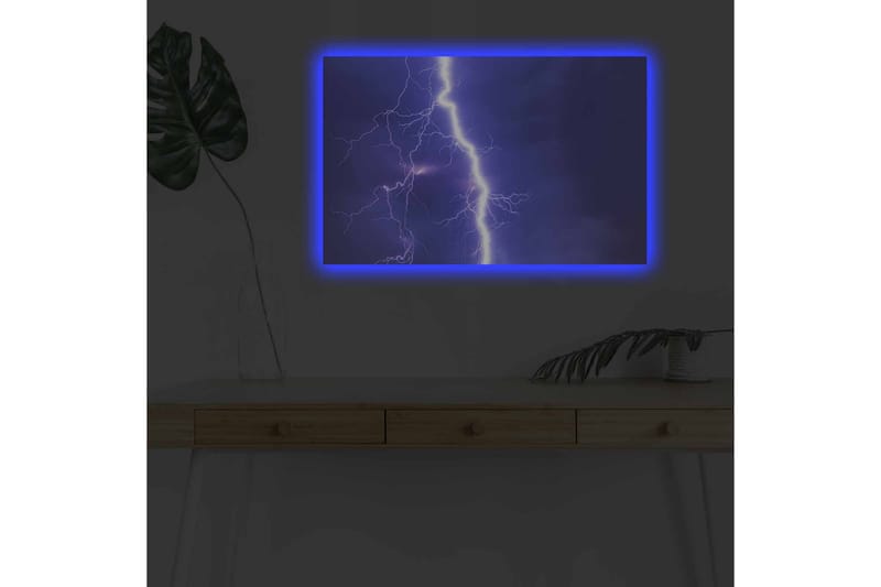 Veggdekorasjon LED-belysning Canvas Bilde - Interiør - Maleri & posters - Lerretsbilder