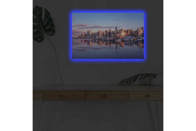 Veggdekorasjon LED-belysning Canvas Bilde - Interiør - Maleri & posters - Lerretsbilder