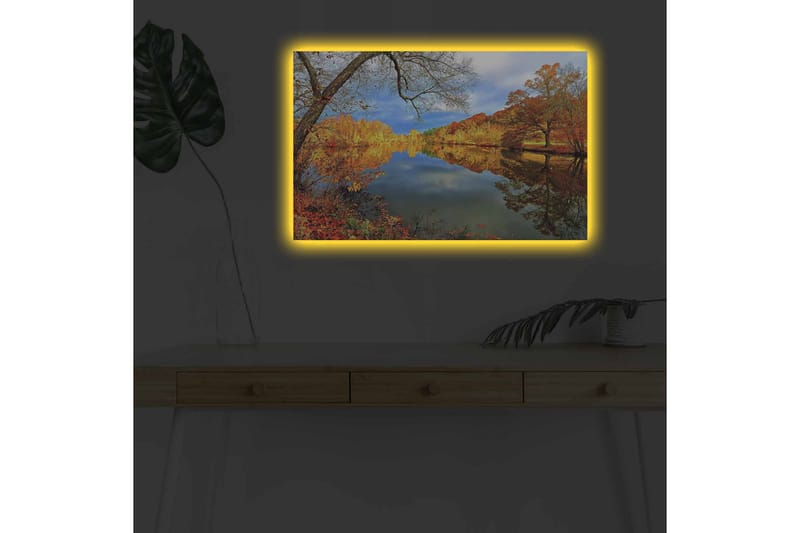 Veggdekorasjon LED-belysning Canvas Bilde - Interiør - Maleri & posters - Lerretsbilder