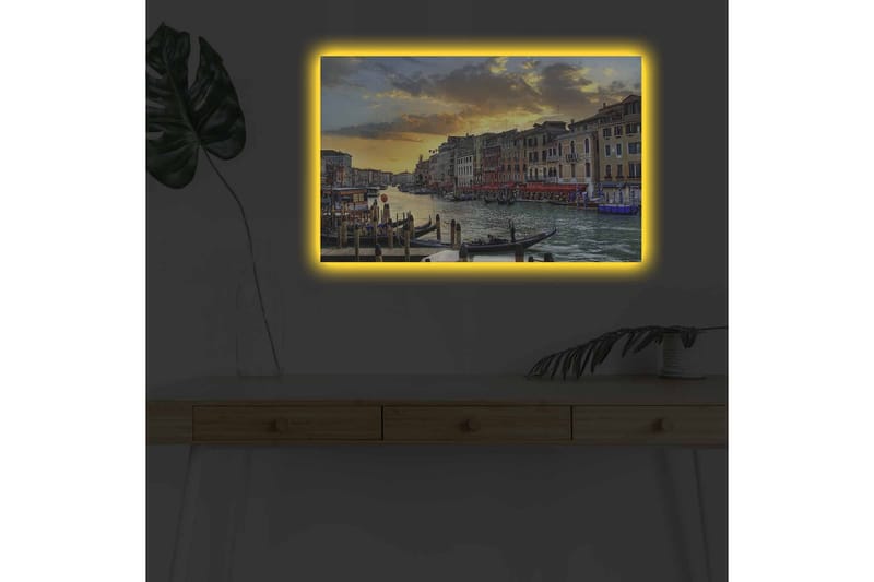 Veggdekorasjon LED-belysning Canvas Bilde - Interiør - Maleri & posters - Lerretsbilder