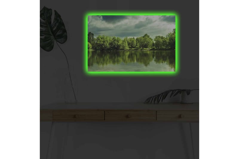 Veggdekorasjon LED-belysning Canvas Bilde - Interiør - Maleri & posters - Lerretsbilder