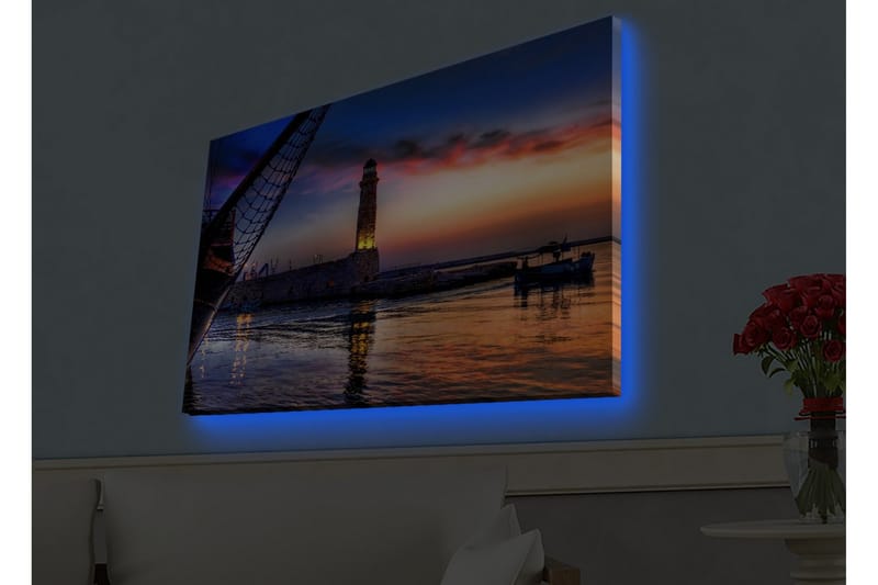 Veggdekorasjon LED-belysning Canvas Bilde - Interiør - Maleri & posters - Lerretsbilder