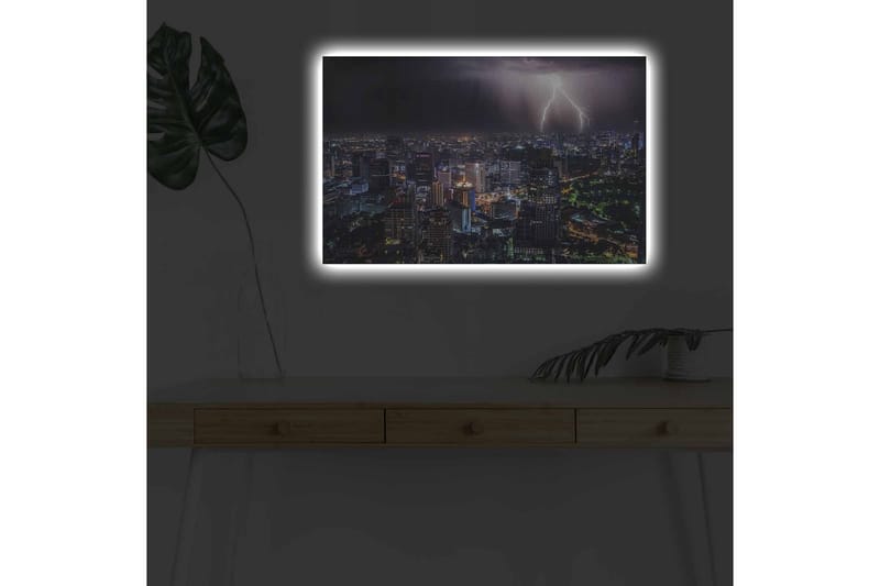 Veggdekorasjon LED-belysning Canvas Bilde - Interiør - Maleri & posters - Lerretsbilder