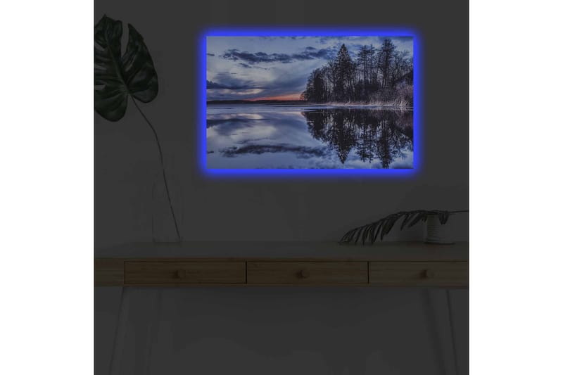 Veggdekorasjon LED-belysning Canvas Bilde - Interiør - Maleri & posters - Lerretsbilder