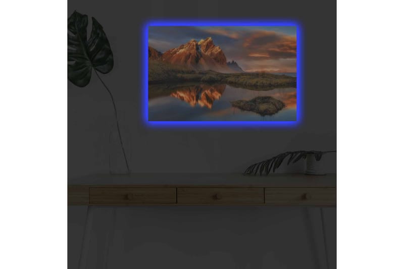 Veggdekorasjon LED-belysning Canvas Bilde - Interiør - Maleri & posters - Lerretsbilder