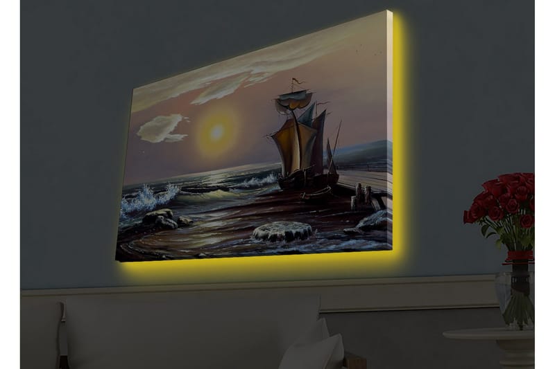 Veggdekorasjon LED-belysning Canvas Bilde - Interiør - Maleri & posters - Lerretsbilder