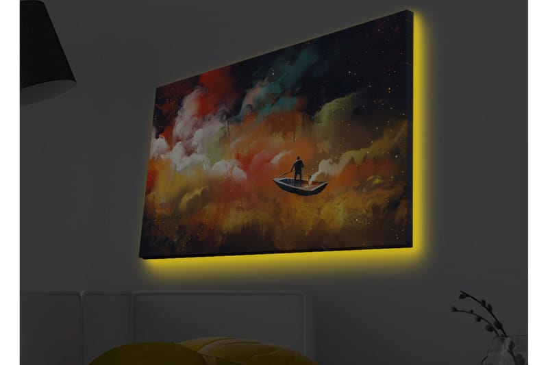 Veggdekorasjon LED-belysning Canvas Bilde - Interiør - Maleri & posters - Lerretsbilder