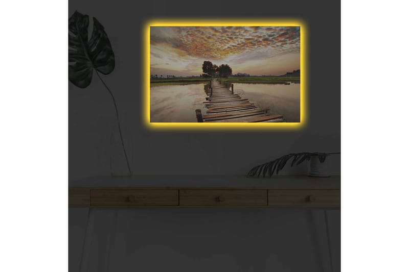 Veggdekorasjon LED-belysning Canvas Bilde - Interiør - Maleri & posters - Lerretsbilder