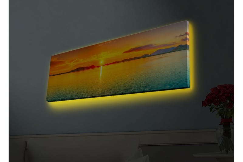 Veggdekorasjon LED-belysning Canvas Bilde - Interiør - Maleri & posters - Lerretsbilder