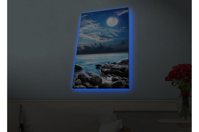 Veggdekorasjon LED-belysning Canvas Bilde - Interiør - Maleri & posters - Lerretsbilder