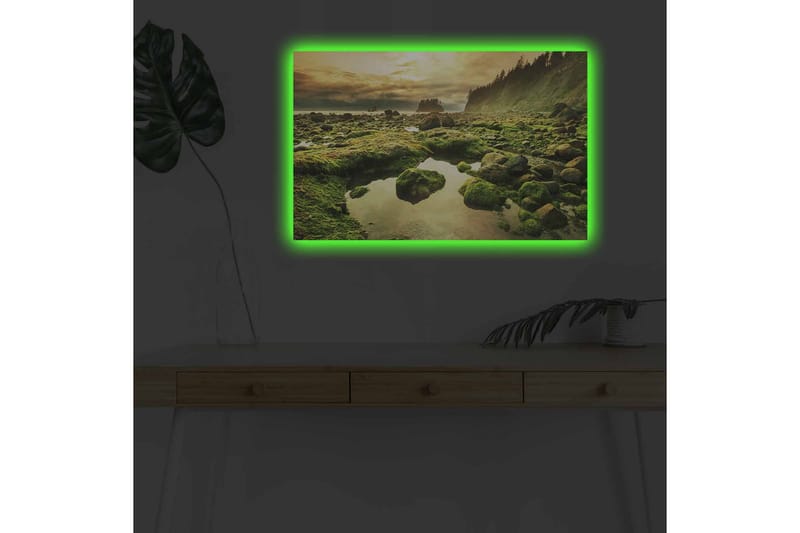 Veggdekorasjon LED-belysning Canvas Bilde - Interiør - Maleri & posters - Lerretsbilder