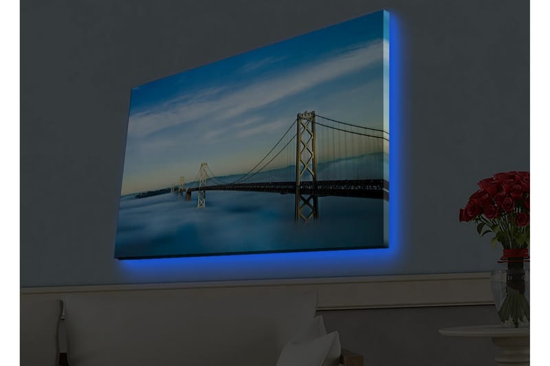 Veggdekorasjon LED-belysning Canvas Bilde - Interiør - Maleri & posters - Lerretsbilder