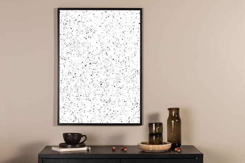 Plakat - Dots - 21x30 - Hvit - Interiør - Maleri & posters - Posters