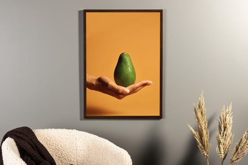 Poster Avocado 21x30 cm - Orange/Grøn - Interiør - Maleri & posters - Posters