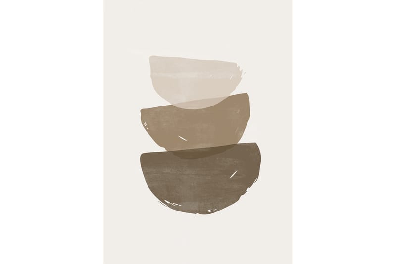 Poster Brush strokes 21x30 cm - Beige - Interiør - Maleri & posters - Posters