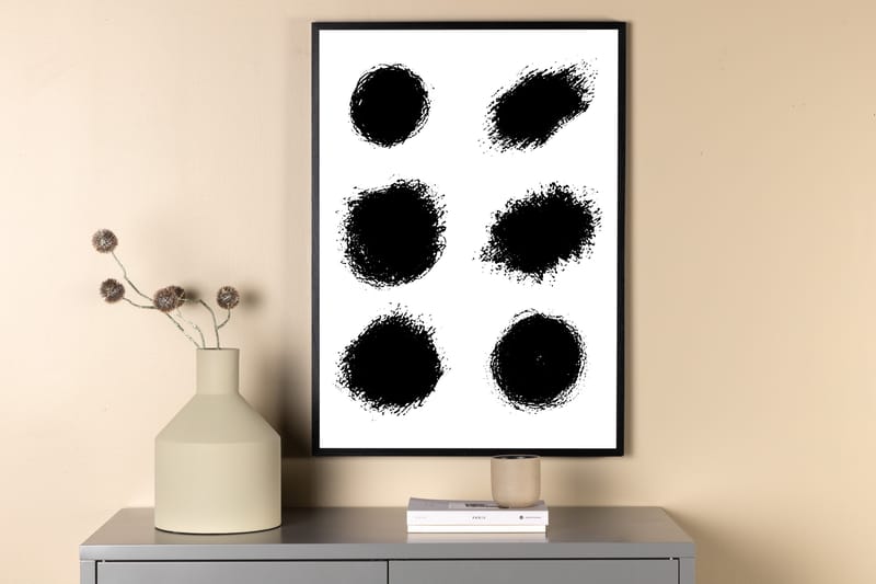 Poster Dots 21x30 cm - Hvid - Interiør - Maleri & posters - Posters