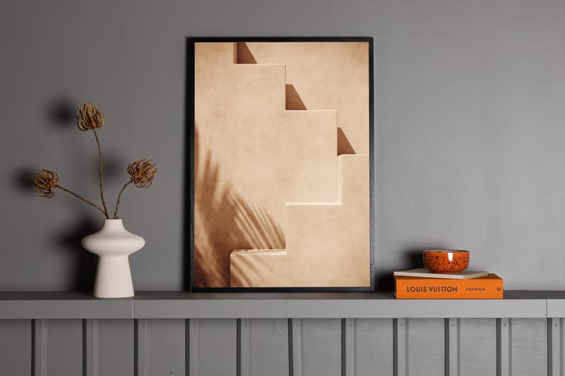 Poster Stairs 21x30 cm - Lys Orange - Interiør - Maleri & posters - Posters