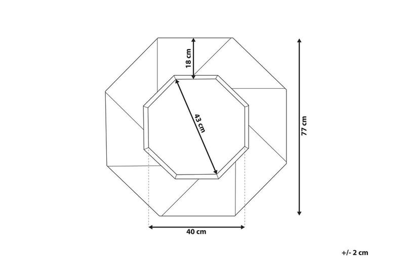 Speil Ciampei 77x77 cm - Mørkt Tre - Interiør - Speil - Gangspeil