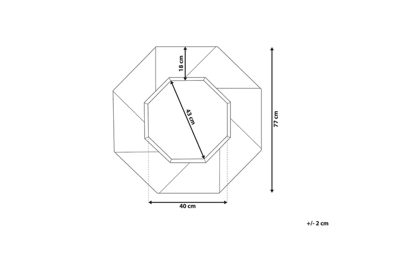 Speil Ciampei 77x77 cm - Mørkt Tre - Interiør - Speil - Gangspeil