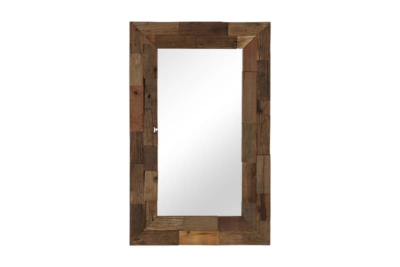 Speil gjenvunnet heltre 50x80 cm - Brun|Beige - Gangspeil - Veggspeil