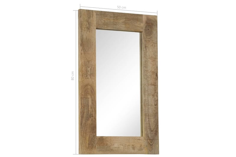 Speil heltre mango 50x80 cm - Beige|Hvit - Interiør - Speil - Gangspeil