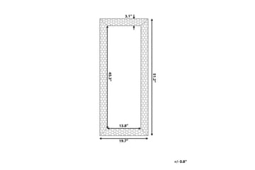 Speil Zarour 50x130 cm - Gull - Interiør - Speil - Gangspeil