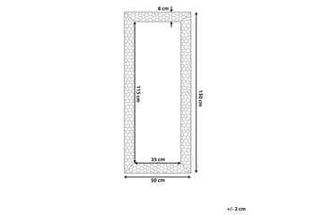 Speil Zarour 50x130 cm - Gull - Interiør - Speil - Gangspeil