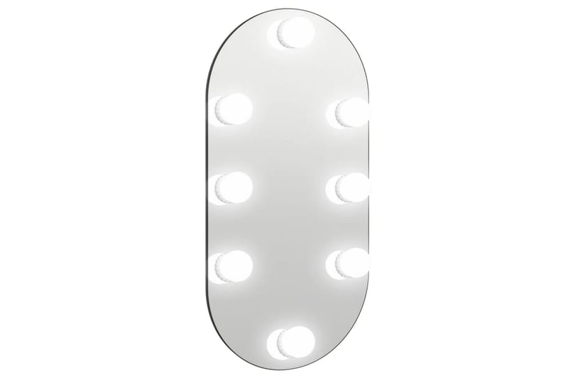 Speil med LED-lys 40x20 cm glass oval - Silver - Interiør - Speil - Gangspeil