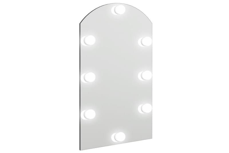 Speil med LED-lys 70x40 cm glass oval - Silver - Interiør - Speil - Gangspeil