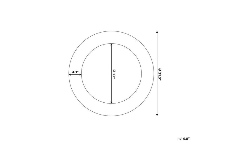 Channay speil 80 cm - Gull - Gangspeil - Veggspeil