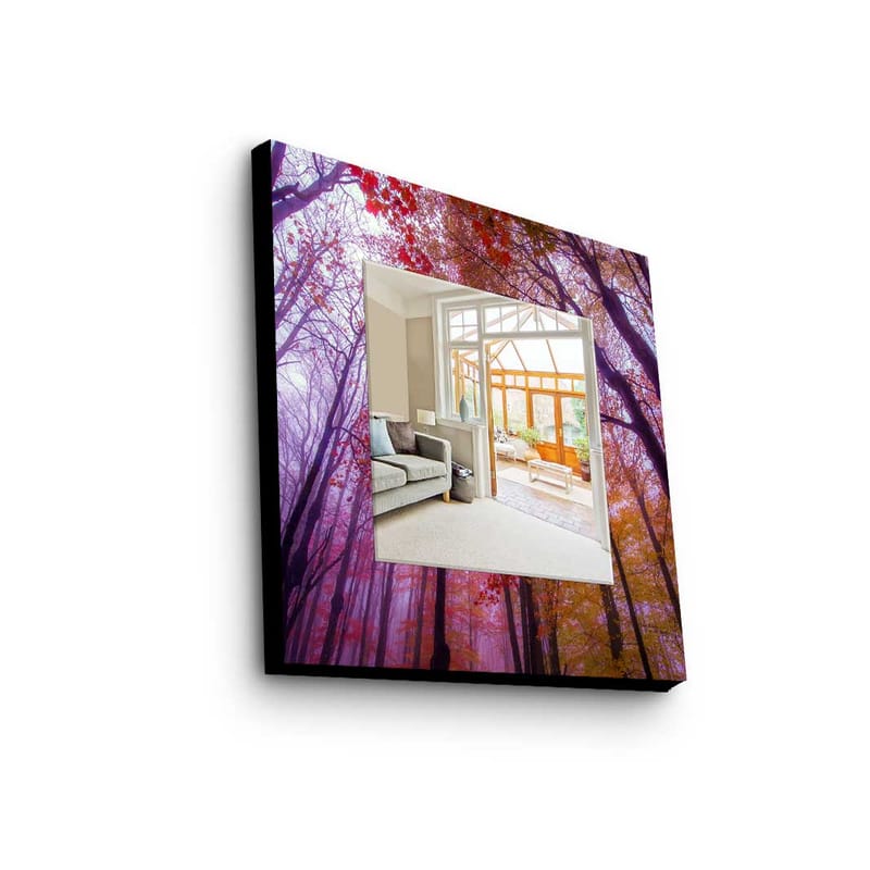 Dekorspeil 50x50 cm - Flerfarget - Gangspeil - Veggspeil