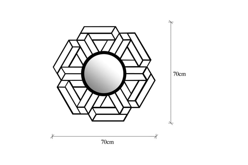 Speil Diagonal - Svart - Interiør - Speil - Veggspeil