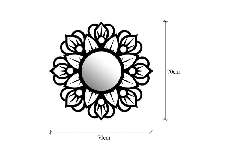 Speil Hurma - Svart - Gangspeil - Veggspeil