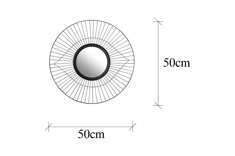 Speil Kafes - Svart - Interiør - Speil - Veggspeil