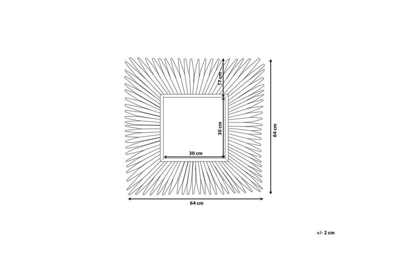 Speil Kamariyah 64x64 cm - Tre|Natur - Interiør - Speil - Veggspeil