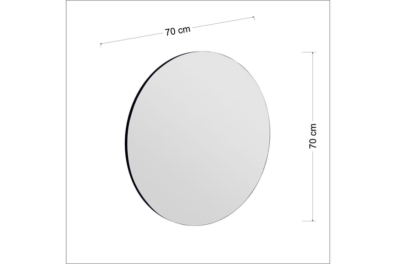 Speil Rusan 70 cm Rektangulær - Svart - Interiør - Speil - Veggspeil