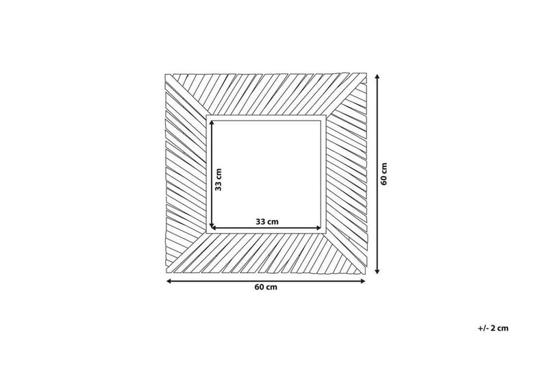 Speil Sajaad 60x60 cm - Tre|Natur - Interiør - Speil - Veggspeil