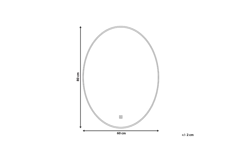 Speil Tramayes Oval med LED-Belysning - Sølv - Interiør - Speil - Veggspeil