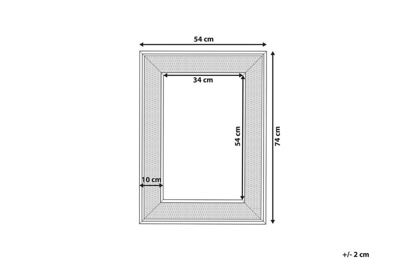 Speil Trozado 54x74 cm - Lys Tre - Gangspeil - Veggspeil