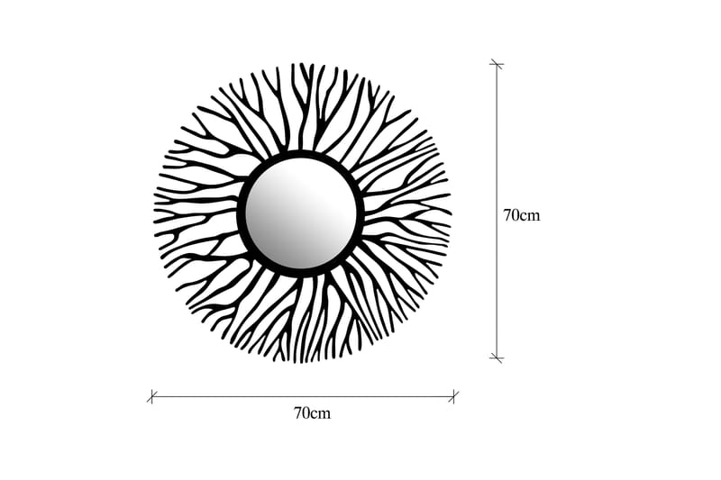 Speil Vein - Svart - Interiør - Speil - Veggspeil