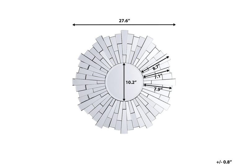 Speil Vire 70 cm - Sølv - Interiør - Speil - Veggspeil