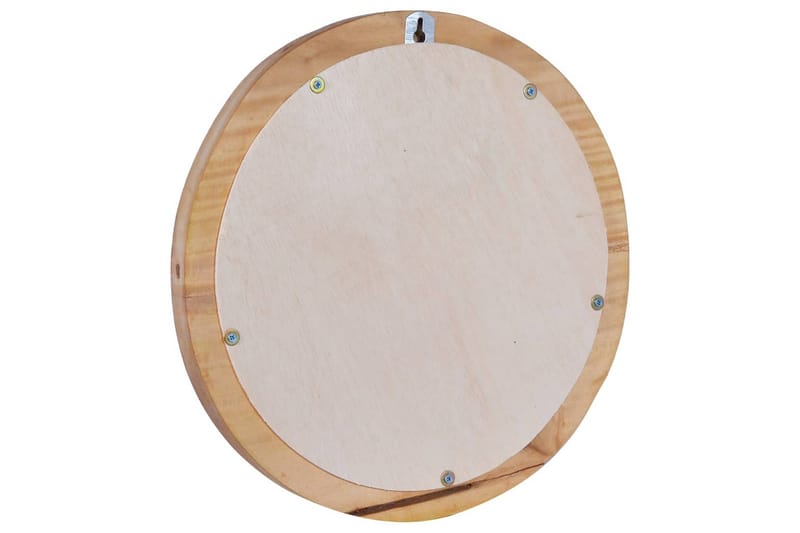 Veggspeil 40 cm teak rund - Brun - Gangspeil - Veggspeil