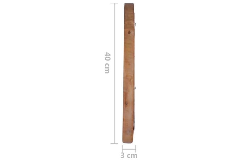 Veggspeil 40 cm teak rund - Brun - Gangspeil - Veggspeil