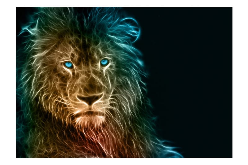 Fototapet Abstract Lion 100x70 - Finnes i flere størrelser - Interiør - Tapet - Fototapeter