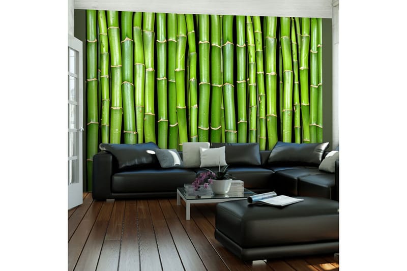 Fototapet Bamboo Wall 250x193 - Artgeist sp. z o. o. - Interiør - Tapet - Fototapeter