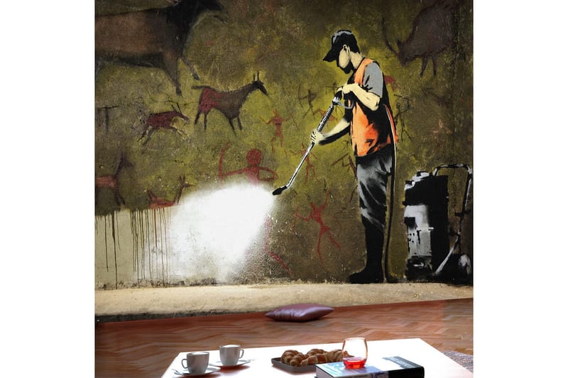 Fototapet Banksy Cave Painting 400x280 - Artgeist sp. z o. o. - Interiør - Tapet - Fototapeter