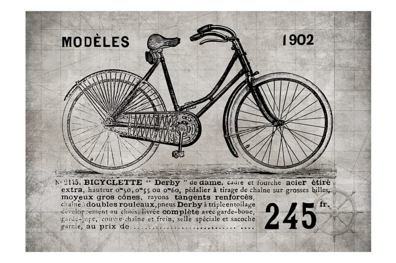 Fototapet Bicycle Vintage 250x175 - Finnes i flere størrelser - Interiør - Tapet - Fototapeter