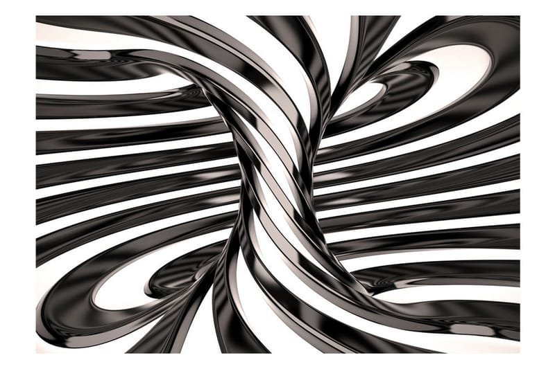 Fototapet Black And White Swirl 100x70 - Artgeist sp. z o. o. - Interiør - Tapet - Fototapeter