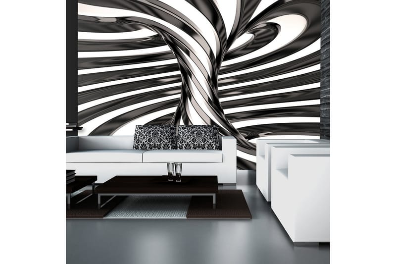 Fototapet Black And White Swirl 100x70 - Artgeist sp. z o. o. - Interiør - Tapet - Fototapeter